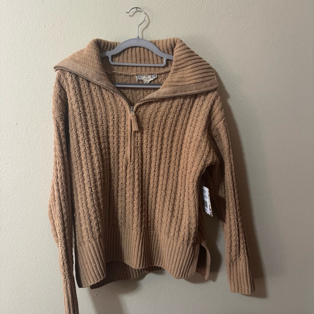 Pink Republic Brown Cowl Neck Sweater
